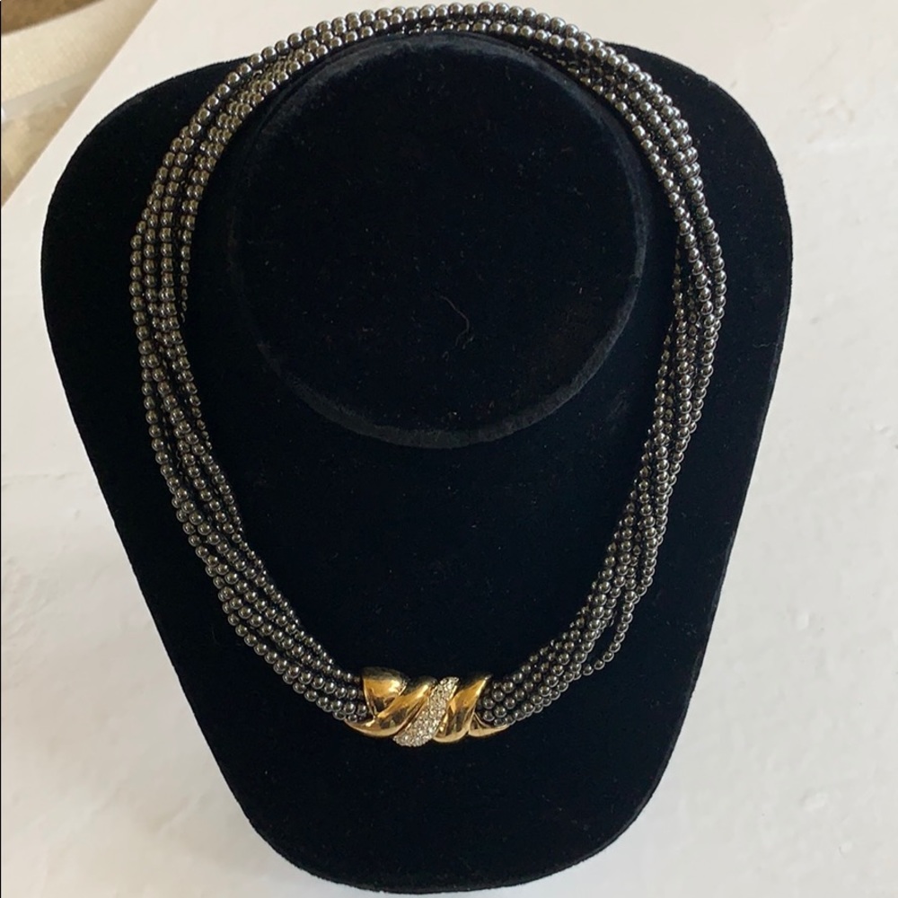 Gray and Gold Necklace